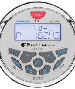 Planet Round Marine Radio (3.5" Diameter) Bluetooth Rear Aux Input Am/Fm Rear Charging Usb,1