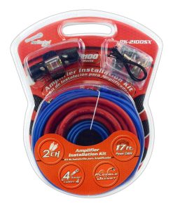 Audiopipe 4 Gauge Amplfiier Kit includes 17ft RCARed & Black Power Wire80Amp AFC Fuse