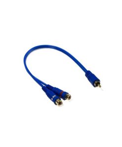 Stinger Rca Y 2F-1M Blue Interconnect (6"),1