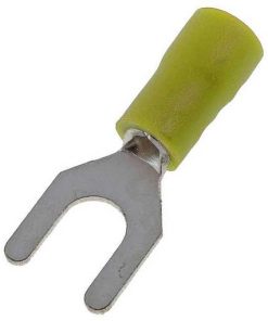 Spade Terminals #8 10-12 Ga. 100 Pcs; Yellow;Xscorpion