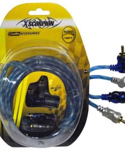 Rca Cable 18' Right Angle Blue/Platinum Twisted