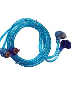 Rca Cable 3' Right Angle Blue/Platinum Twisted