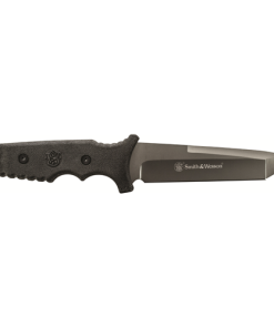 Fixed Blade Tanto 9Cr17 High Carbon Steel HL1 Rubber Handle w/Lanyard Hole and Ambidextrous Sheath