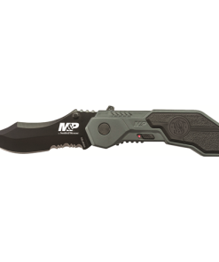 M&P M.A.G.I.C. Assist Black w/40% Serrated Scooped Back Drop Point