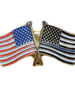Thin Blue Line American Flag and American Flag Pin