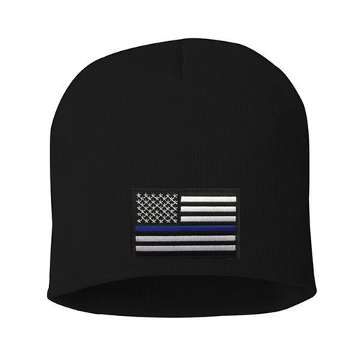 Thin Blue Line Knit Beanie 8 Inch-TBL-Beanie-8inch-TBL