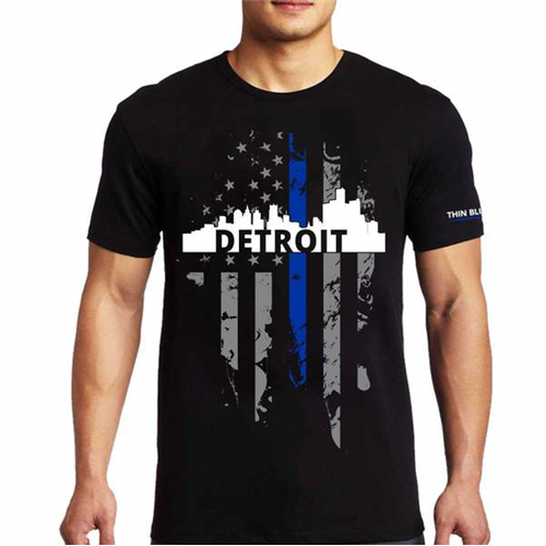 T-Shirt - Detroit Large, Thin Blue Line-TBL-Detroit-Lrg-TBL-Shirt