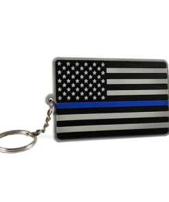Thin Blue Line American Flag Keychain