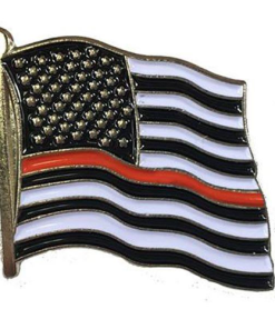 Thin Red Line American Flag Pin