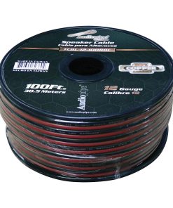 Audiopipe 12 Gauge 100% Copper Series Speaker Wire - 100 Foot Roll - RED/BLACK  Jacket