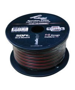 Audiopipe 14 Gauge 100% Copper Series Speaker Wire - 50 Foot Roll - RED/BLACK  Jacket