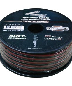 Audiopipe 16 Gauge 100% Copper Series Speaker Wire - 50 Foot Roll - RED/BLACK  Jacket