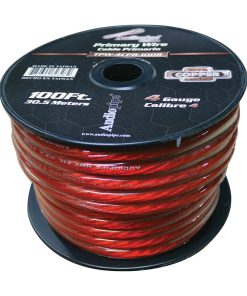 Audiopipe 4 Gauge 100% Copper Series Power Wire - 100 Foot Roll - Red PVC outer-jacket