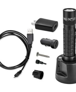 Maglite Magtac Rechargeable Flashlight W/Plain Bezel-Black