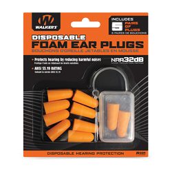 WALKER'S FOAM EAR PLUGS 5PK BLISTER