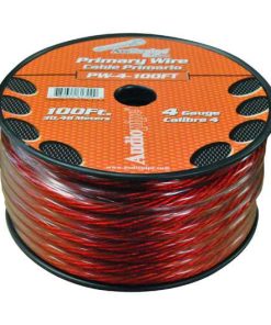 Power Wire Audiopipe 4Ga 100' Red