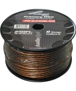 Power Wire Audiopipe 8Ga 250' Black