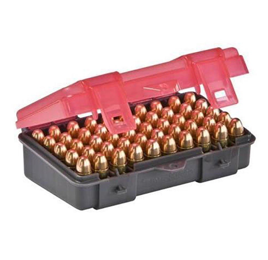 Plano 50 Count Small Handgun Ammo Case W Hinged Cover Holds 9Mm/380Acp Caliber Bullets - Image 2