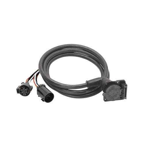Bargman 90 Degree Fifth Wheel Adapter Harness 7Way Flat Pin Connector Assembly 9 Ft(Boxed)