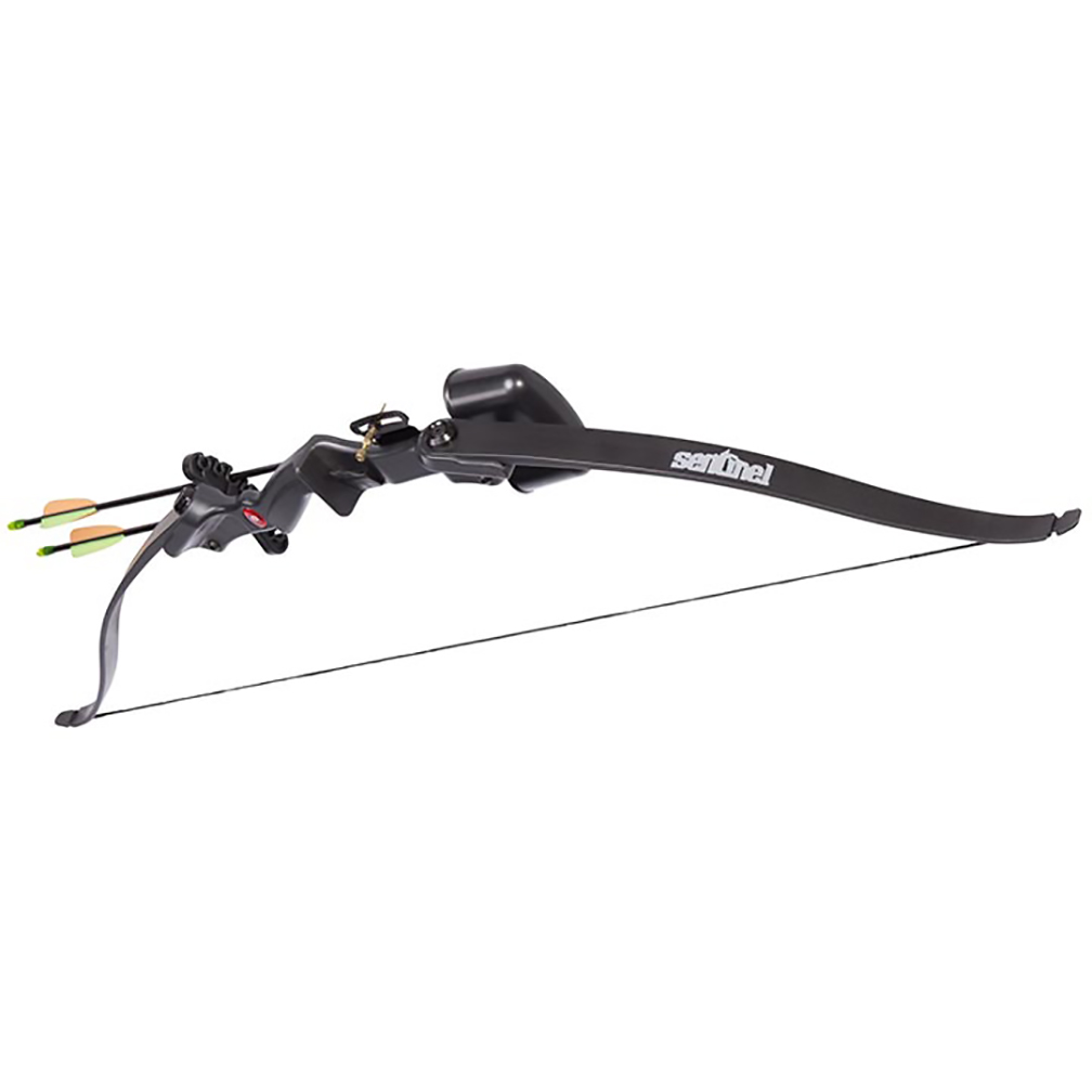 Crosman Sentinel (Black)Pre-Teen Recurve Bow W/2- 26" Arrows Adjustable Pin Sight Arm Guard,1 - Image 2