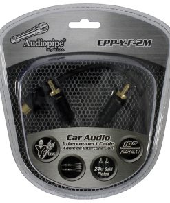 Audiopipe 24Kt Gold Plated Interconnect Cable  1 Female To 2 Male