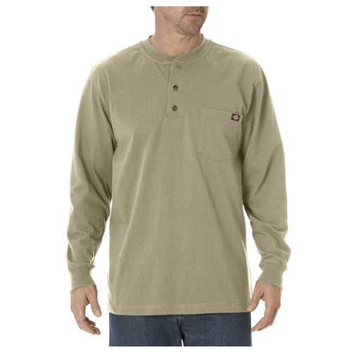 Long Sleeve Heavyweight Henley-WL51DS-TL-3XL