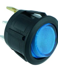 Switch Round Rocker W/Blue Led10 Pack