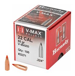 HRNDY V-MAX 22 CAL .224 55GR 100CT