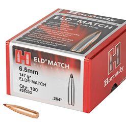 HRNDY ELD-M 6.5MM .264 147GR 100CT