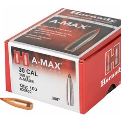 HRNDY MATCH A-MAX 30CAL 168GR 100CT