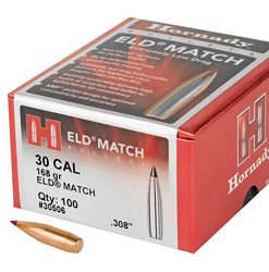 HRNDY ELD-M 30CAL .308 168GR 100CT