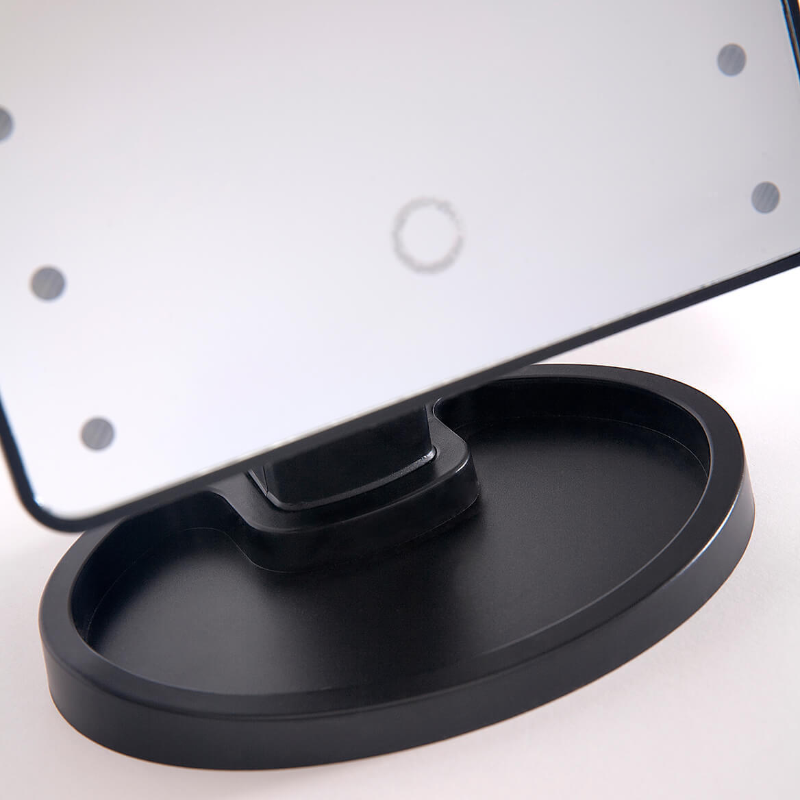 Ideaworks Light Up Mirror Large 16 Led Lights Rotating Mirror Magnifier Tray Battery Powered - Image 5