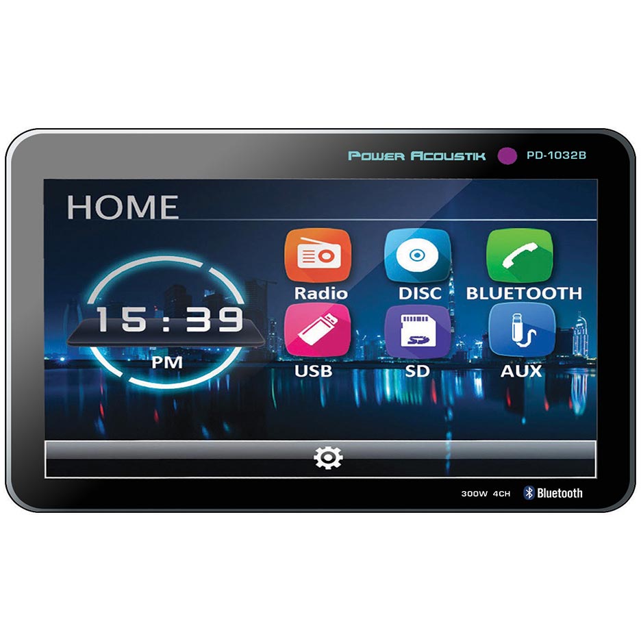 Power Acoustik 10.3" Dvd/Cd/Mp3 Double Din Receiver With Bluetooth & Detachable Faceplate,1 - Image 2