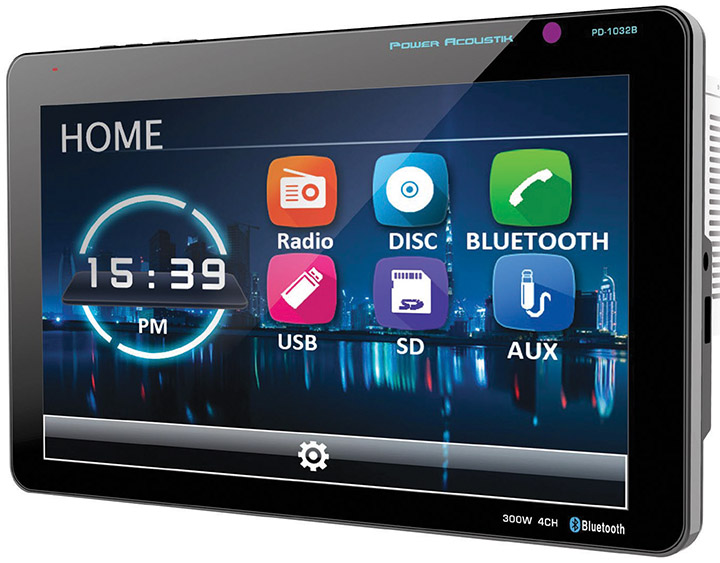 Power Acoustik 10.3" Dvd/Cd/Mp3 Double Din Receiver With Bluetooth & Detachable Faceplate,1 - Image 4