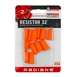 RADIANS RESISTOR EARPLUG 6 PAIRS