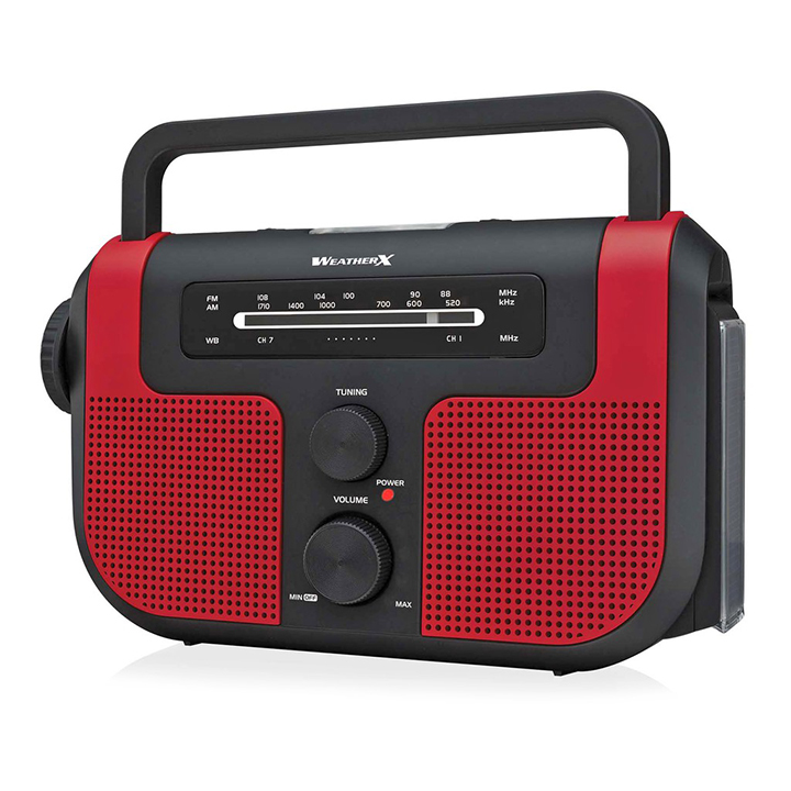 Weatherx Am/Fm W/ Flashlight Rechargable Batteries Hand Crank Solar Charging Emegency Siren - Image 2