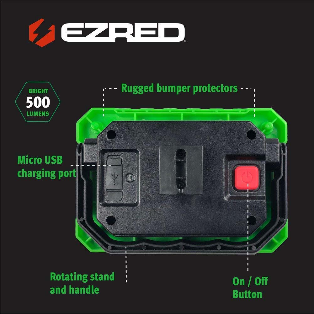 Ez Red Extreme Worklight Green Logo Cob Color Box UhlMag