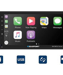Blaupunkt Denver 6.8" Double-Din Mechless Receiver Compatible With Android Auto And Apple Carplay,1