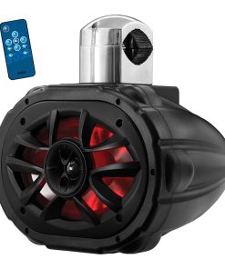 Boss 6X9" 2-Way Marine Wake Tower Speaker (Each) With Rgb Lights 600W Black,1