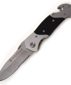 Smith & Wesson 1St Response Swfrs Liner Lock Folding Knife Partially Serrated Drop Point Blade