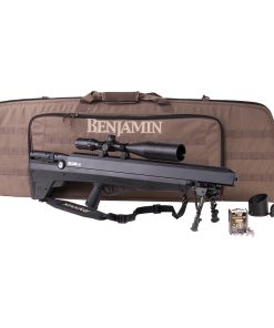 Benjamin Bulldog Value Pack (Black) Air Rifle With 4-16X56 Scope Benjamin Case 25 Ct Ammo Sling