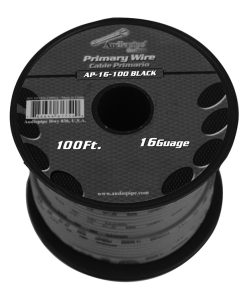Audiopipe 16 Gauge 100Ft Black Primary Wire