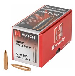 HRNDY MATCH 6MM .243 105GR 100CT