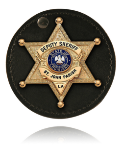 Circle Badge Holder, Hook and Loop Closure-BOS-5889