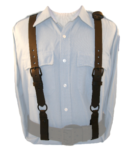Police Leather Suspenders-BOS-9180