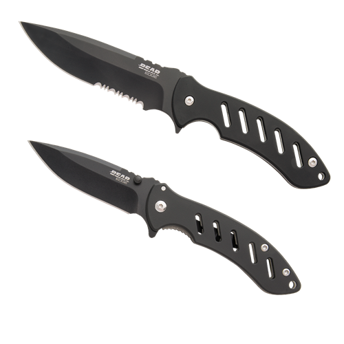 BRISK 1.0 Comb Set 4 1/16 Black Folder & 9 3/4 Black Fixed Blade-BSC-Brisk-Combo