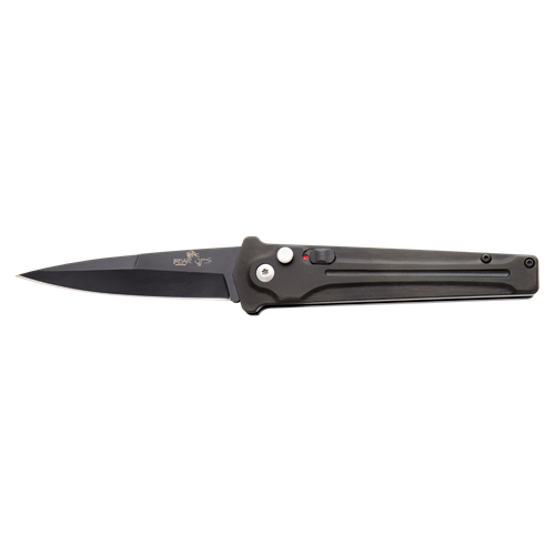 4 1/2 Auto Bold Action III Stiletto Black Aircraft Aluminum with Black Blade-BSC-Bold-ActionIII