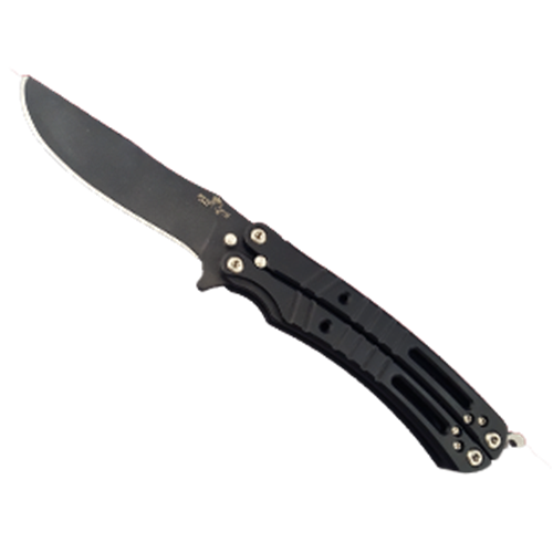 5 1/8 Bear Song VI EDC Drop Point Blade T-6 Aircraft Aluminum Black Handle-BSC-SongVI