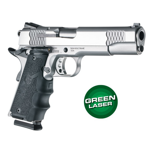 Laser Enhanced Grip Green Laser - Govt. 1911 Model-HOG-LaserEnhancedGrip1911RubberGrip