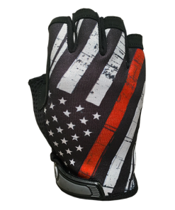 Red Line Flag - Unlined - Half Finger Gloves-IH-RL